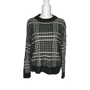 Romeo & Juliet Couture Acrylic Pullover SZ Small Green White Holiday Christmas